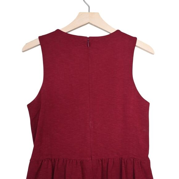 J. Crew Factory Womens M Daybreak Dress with Pockets in Burgundy - Picture 4 of 10